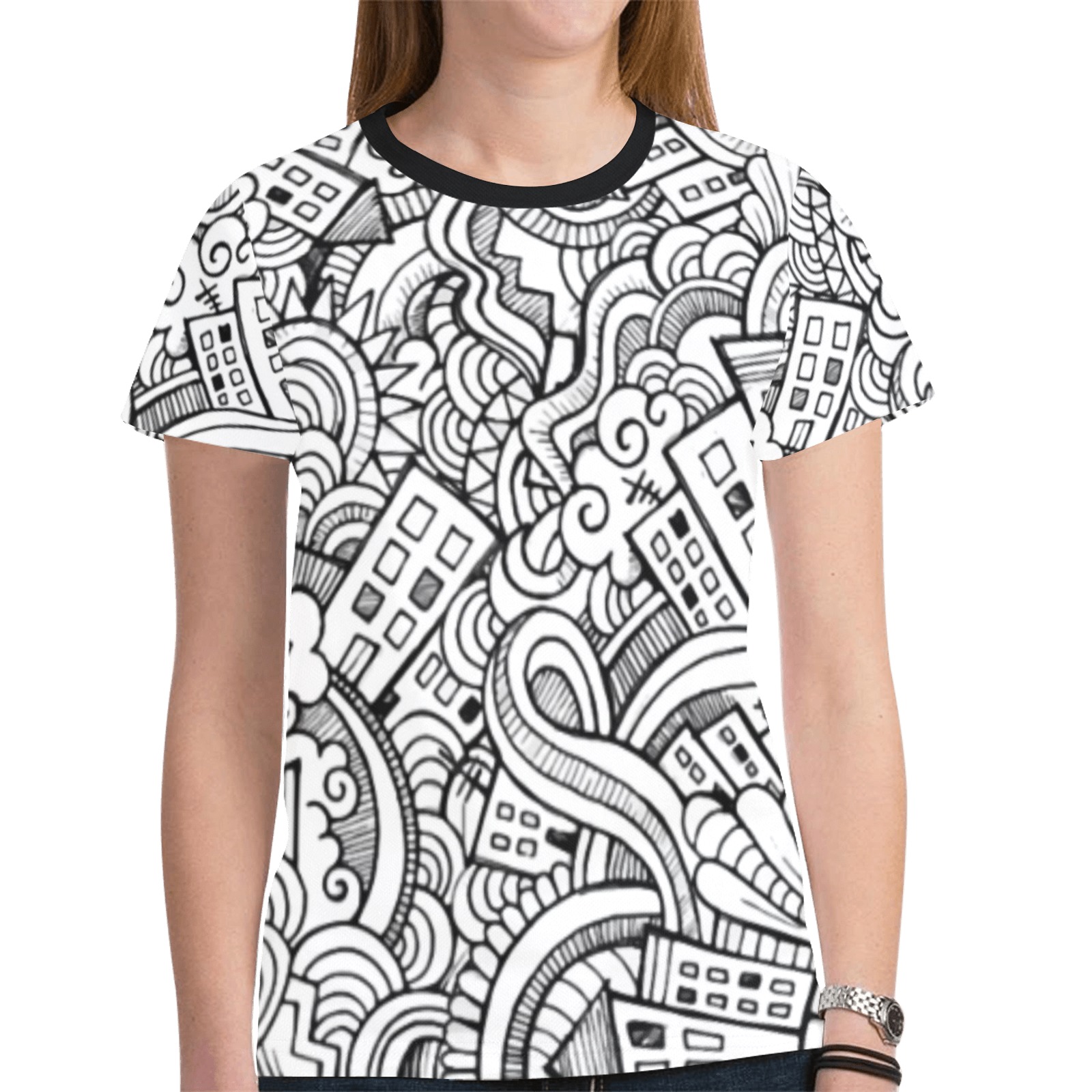 City Walk New All Over Print T-shirt for Women (Model T45)