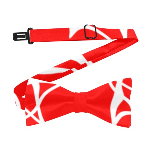 White Interlocking Triangles2 Noisy red Custom Bow Tie