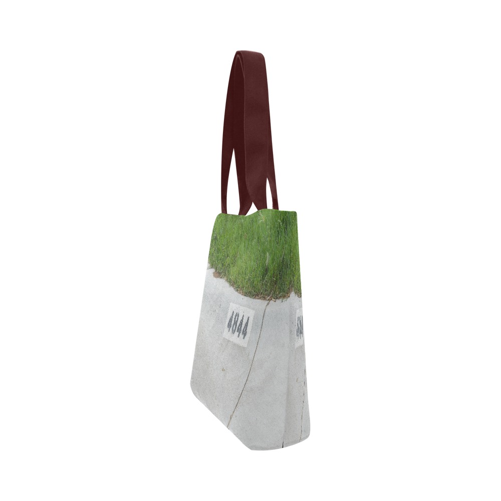 Street Number 4844 with Brown Handle Canvas Tote Bag (Model 1657)