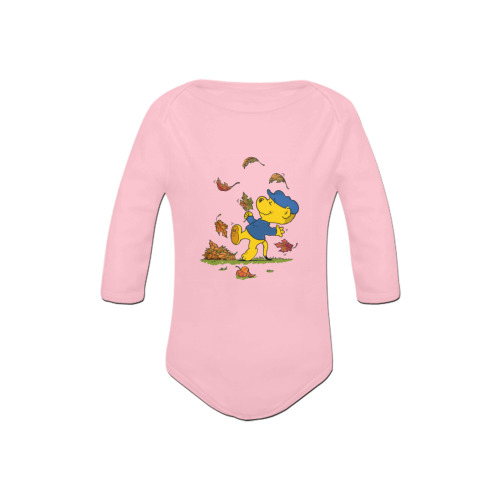 Ferald Amongst The Autumn Leaves Baby Powder Organic Long Sleeve One Piece (Model T27)