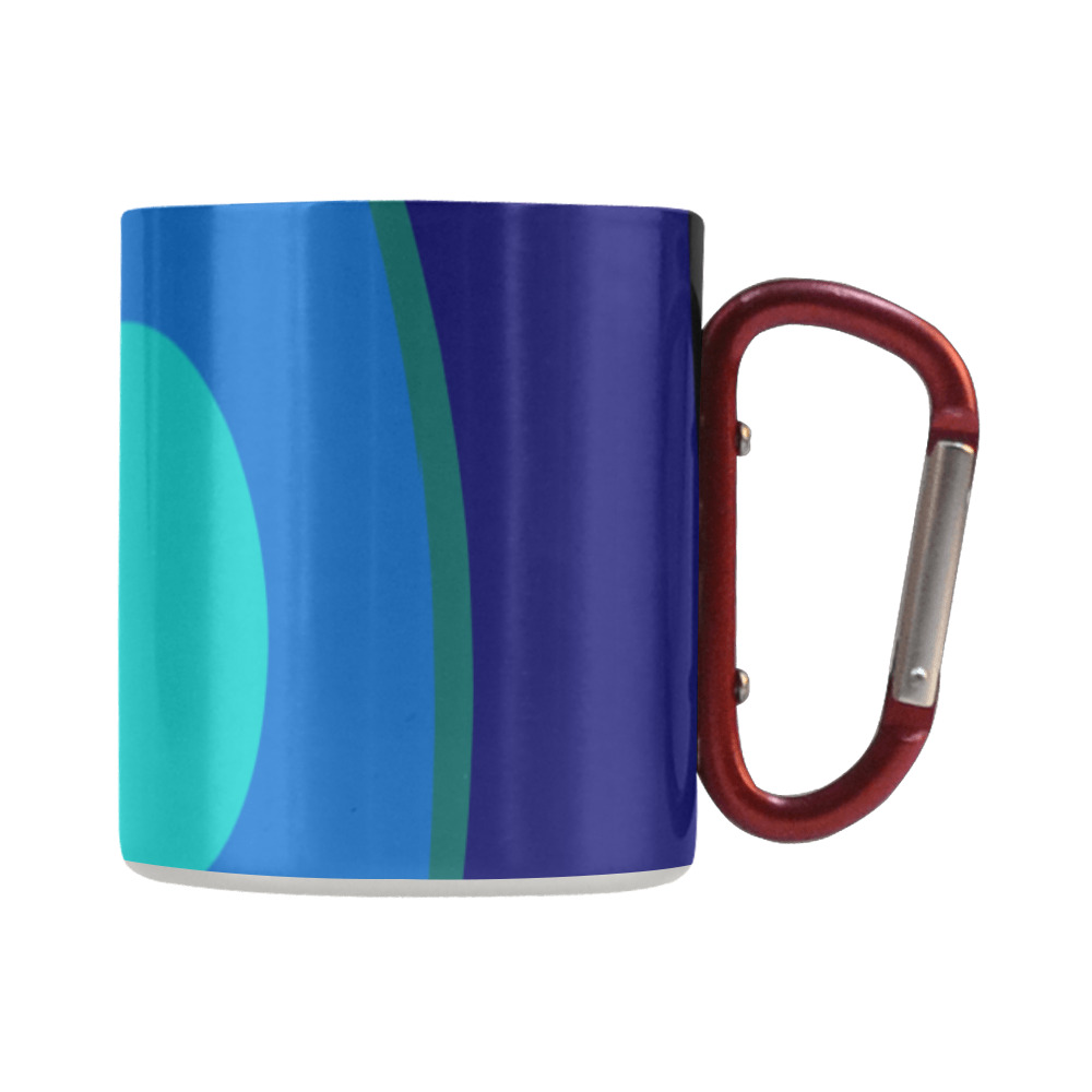 Dimensional Blue Abstract 915 Classic Insulated Mug(10.3OZ)