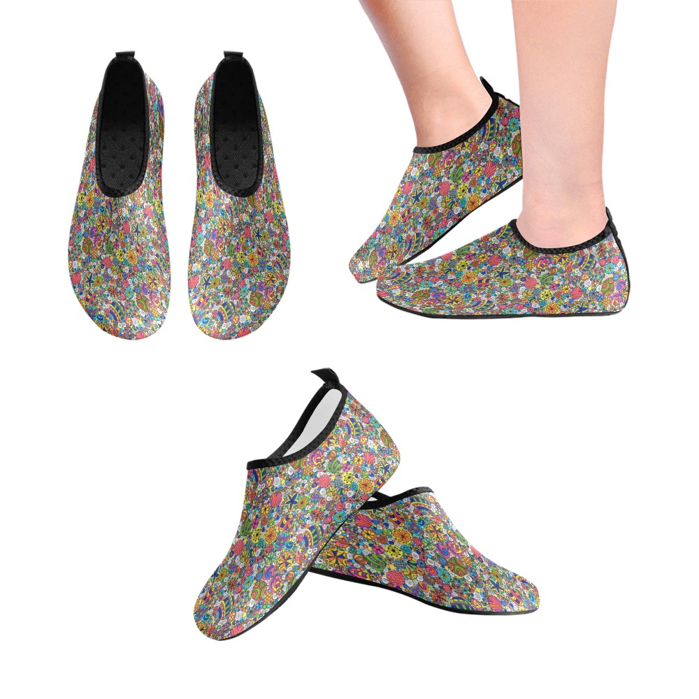 Cosmic Explosion Women's Slip-On Water Shoes (Model 056)