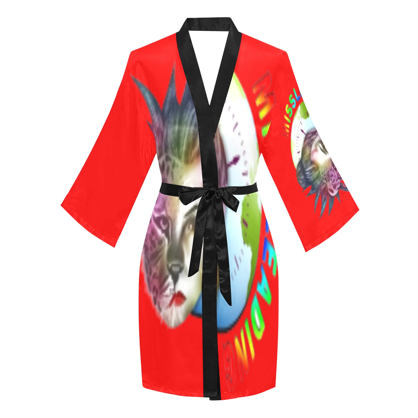 Designs only-its not always what it seem copy Long Sleeve Kimono Robe