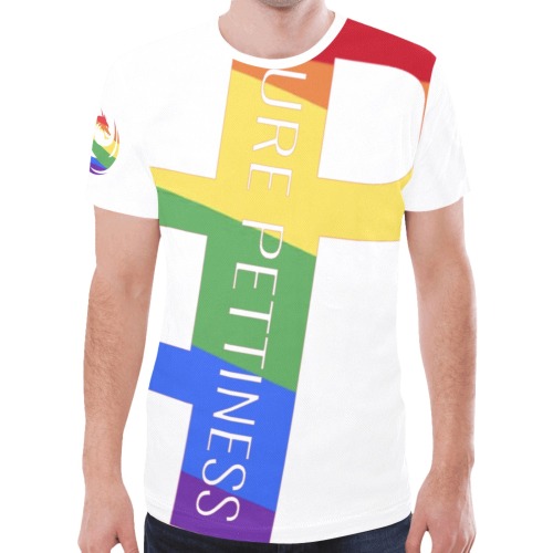 Pure Pettiness Pride white New All Over Print T-shirt for Men (Model T45)