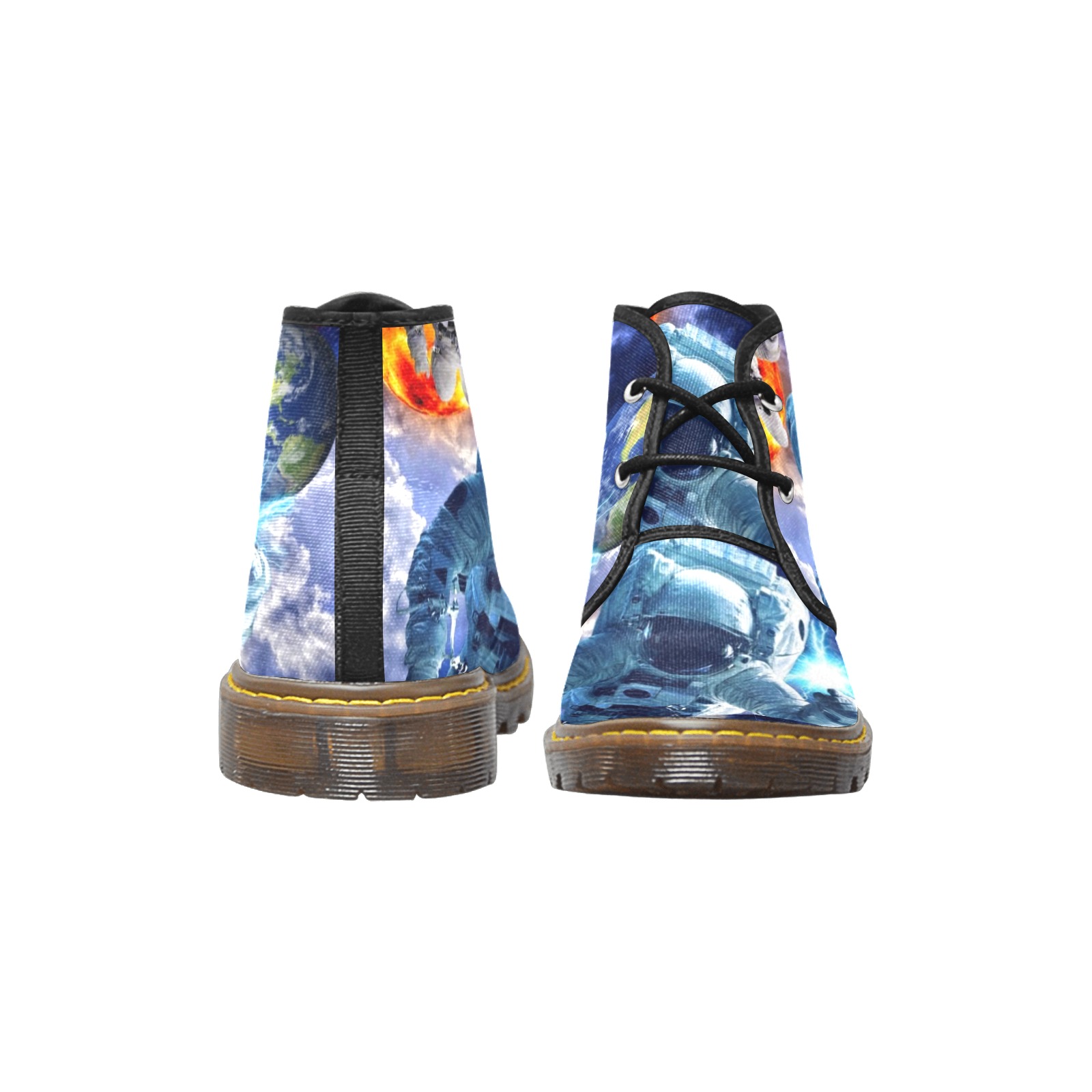 CLOUDS 9 ASTRONAUT Women's Canvas Chukka Boots (Model 2402-1)