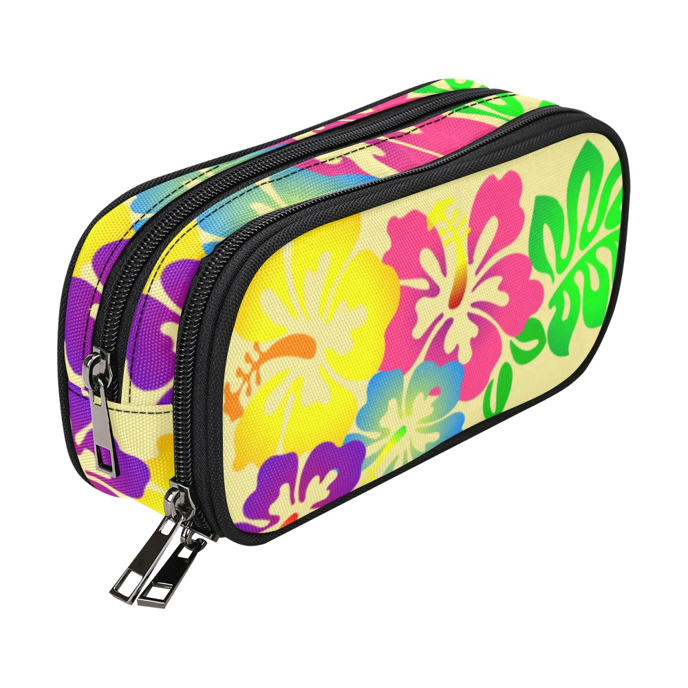 Hibiscus Hawaiian Flowers Pencil Pouch/Large (Model 1680)