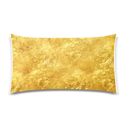 shiny-gold Rectangle Pillow Case 20"x36"(Twin Sides)