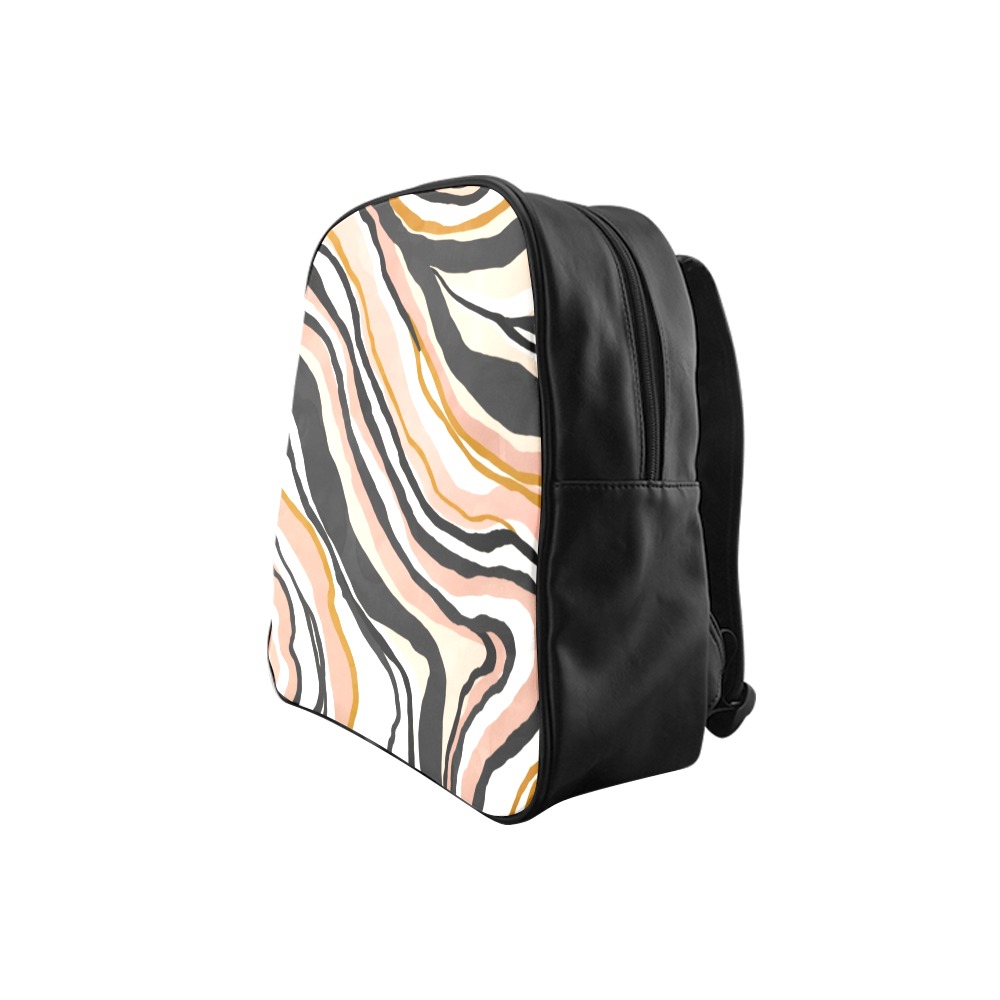 Wavy brush strokes waves School Backpack (Model 1601)(Small)