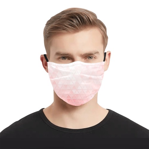 mosaic triangle 30 Pleated Mouth Mask for Adults (Model M08)