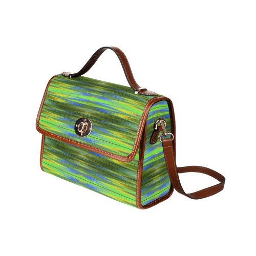 Colorful mess Waterproof Canvas Bag-Brown (All Over Print) (Model 1641)