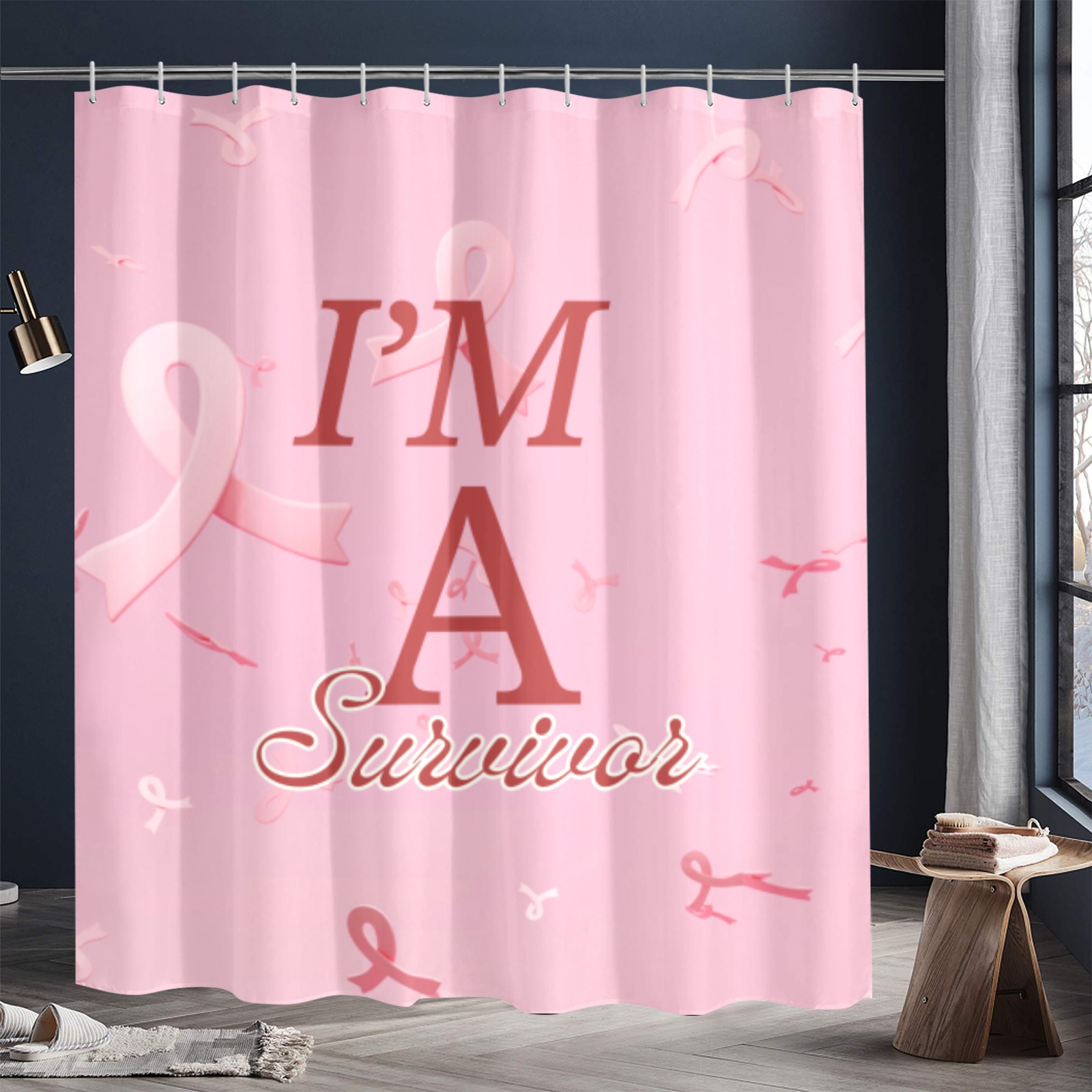 Breast Cancer Awareness 72x84 Shower Curtain Shower Curtain 72"x84"