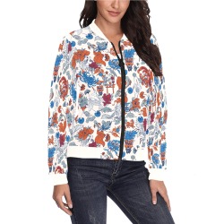 Wild Asian pattern I All Over Print Bomber Jacket for Women (Model H36)