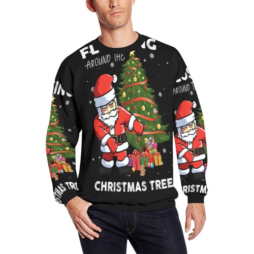Christmas Guy Flousing Sweater All Over Print Crewneck Sweatshirt for Men (Model H18)