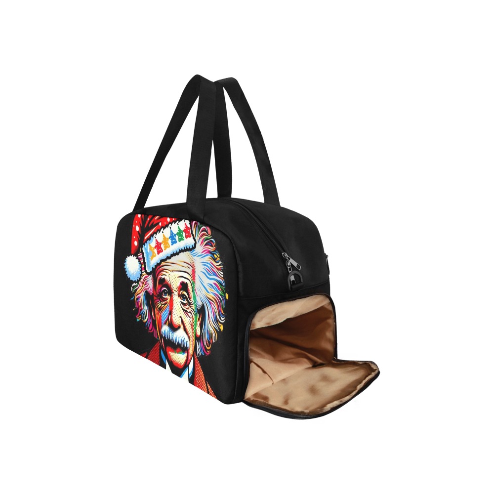 XMas Einstein by Nico Bielow Fitness Handbag (Model 1671)