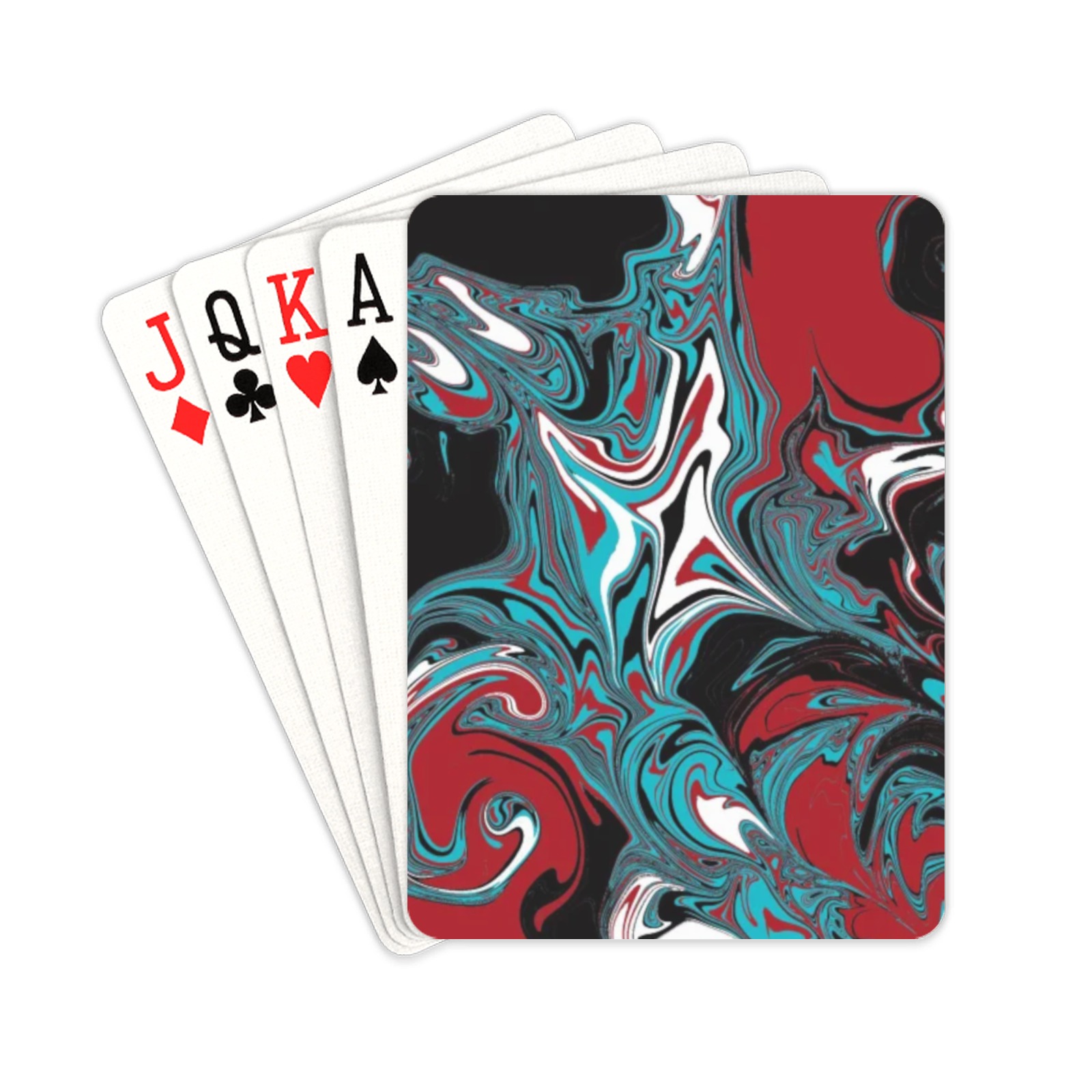 Dark Wave of Colors Playing Cards 2.5"x3.5"