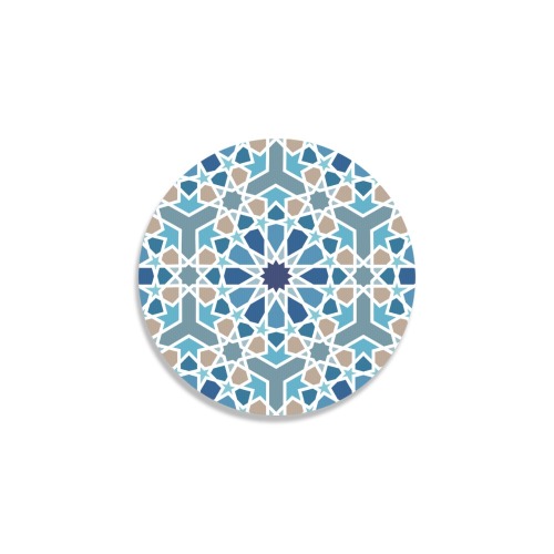 Arabic Geometric Design Pattern Round Coaster