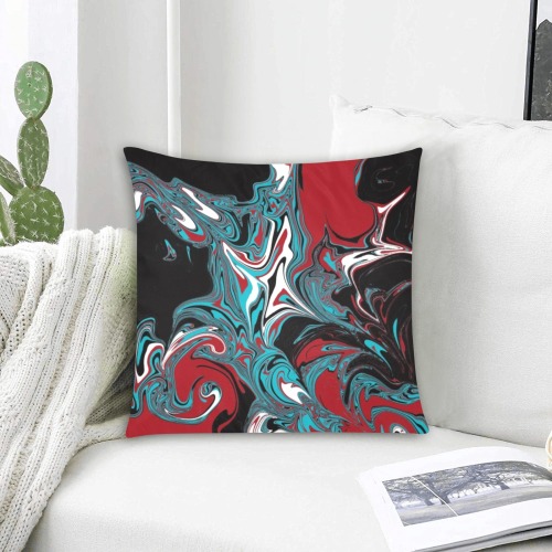 Dark Wave of Colors Custom Zippered Pillow Cases 16"x16" (Two Sides)