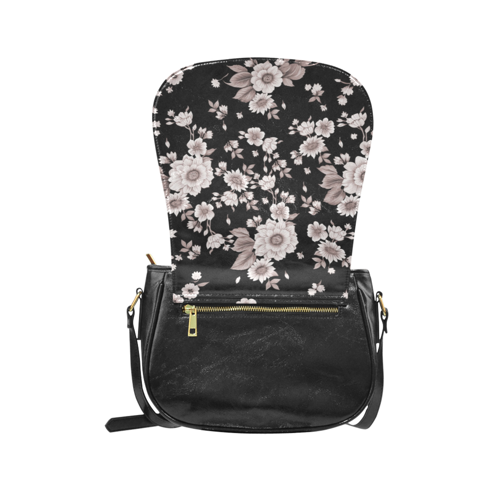 Garden Bloom Classic Saddle Bag/Small (Model 1648)