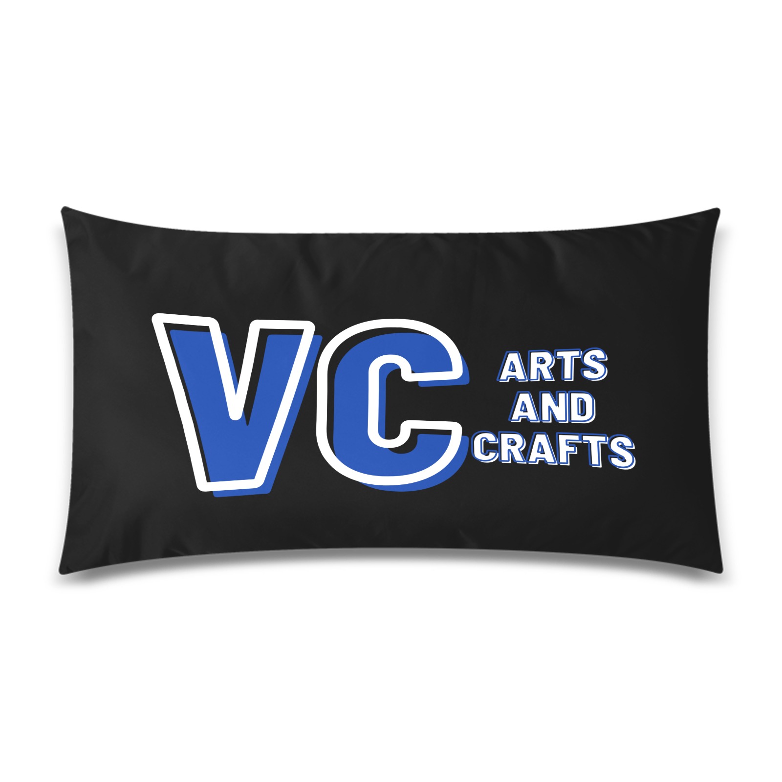 VC Arts and Crafts Black Rectangle Pillow Case 20"x36"(Twin Sides)