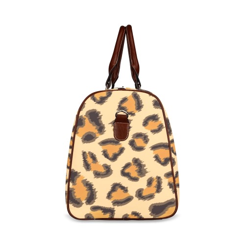 Leopard Print Waterproof Travel Bag/Large (Model 1639)