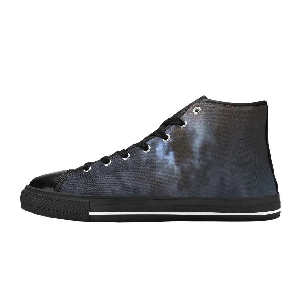 Mystic Moon Collection High Top Canvas Shoes for Kid (Model 017)