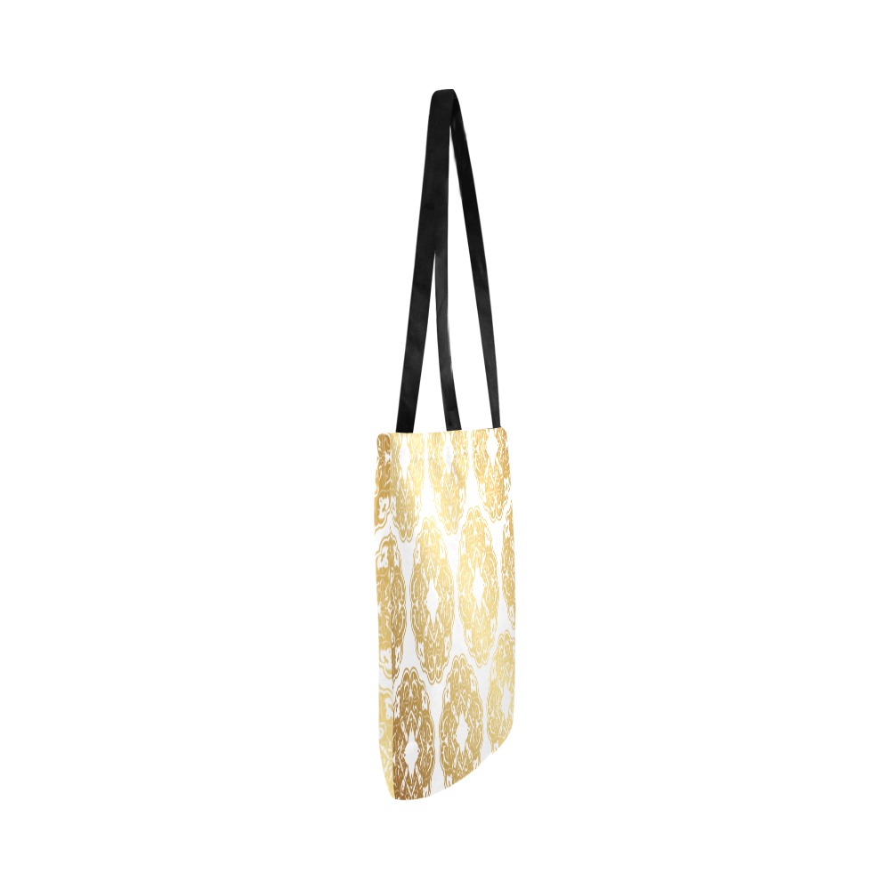 Abstract gold pattern Reusable Shopping Bag Model 1660 (Two sides)