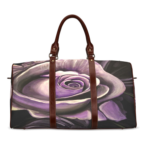 Purple Rose Waterproof Travel Bag/Large (Model 1639)