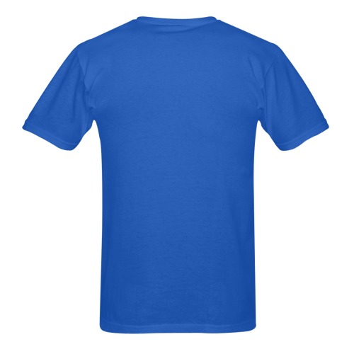 Las Vegas Dice on Blue Men's Heavy Cotton T-Shirt (Two Side Printing)