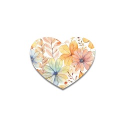 Watercolor Floral 2 Heart Coaster