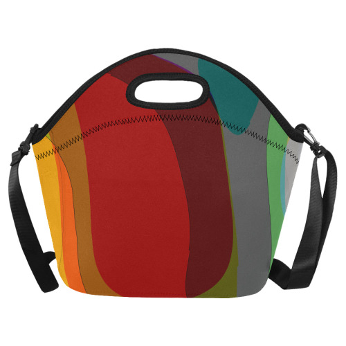 Colorful Abstract 118 Neoprene Lunch Bag/Large (Model 1669)