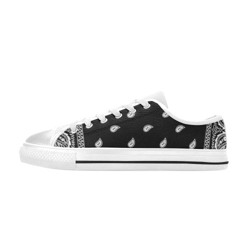 Black Bandana Men's Classic Canvas Shoes (Model 018)