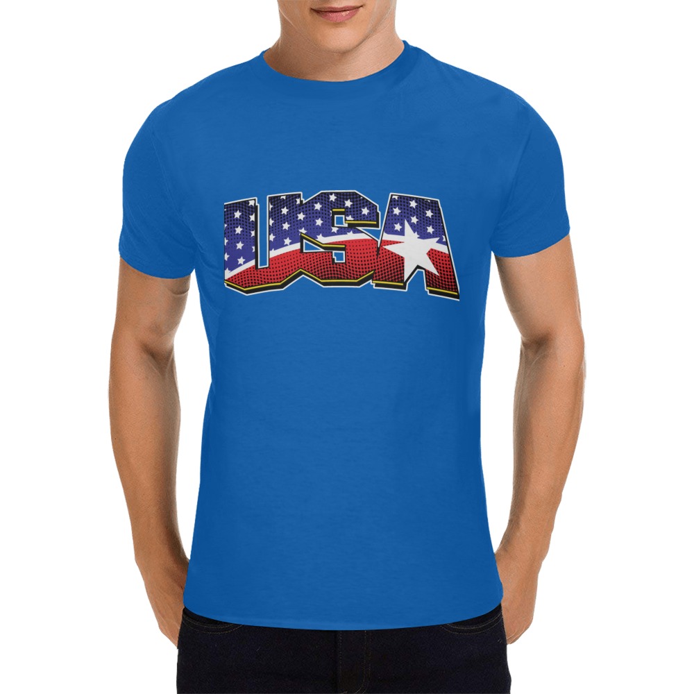 USA Men's T-Shirt in USA Size (Front Printing Only)