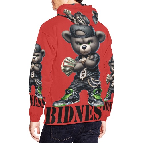 bidnessblk2 All Over Print Hoodie for Men (USA Size) (Model H13)