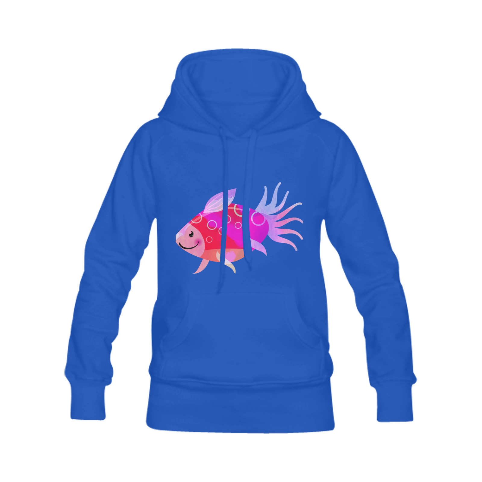 Pink Aquarium Fancy Fish Cartoon Men's Classic Hoodies (Model H10)