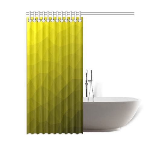 Yellow gradient geometric mesh pattern Shower Curtain 60"x72"