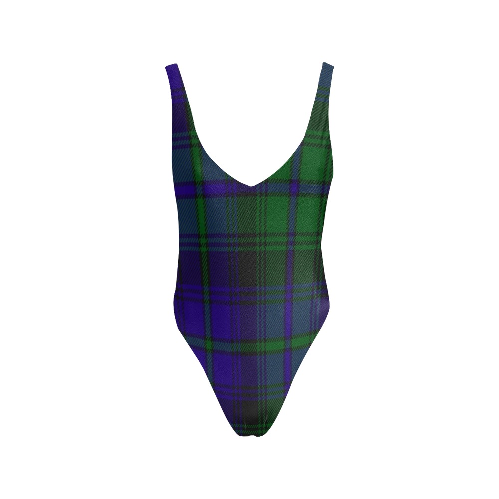 5TH. ROYAL SCOTS OF CANADA TARTAN Sexy Low Back One-Piece Swimsuit (Model S09)