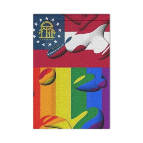 Georgia USA Pride Flag Pop Art by Nico Bielow Garden Flag 12‘’x18‘’(Twin Sides)
