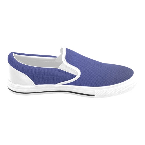 blu e white Men's Slip-on Canvas Shoes (Model 019)