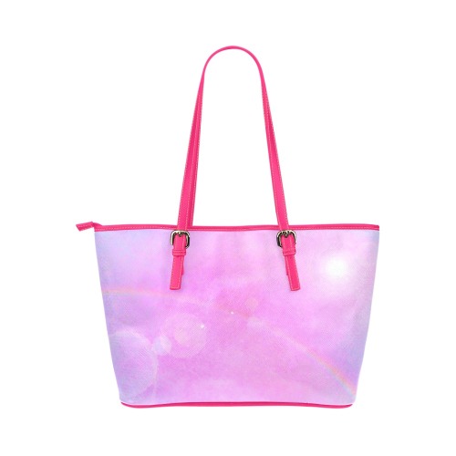 Rainbow Dreams Leather Tote Bag/Small (Model 1651)