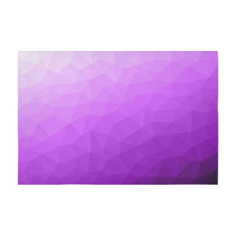 Purple gradient geometric mesh pattern Cotton Linen Tablecloth 60" x 90"