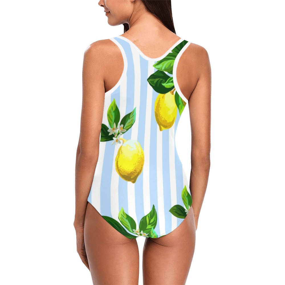 Lemons Vest One Piece Swimsuit (Model S04)