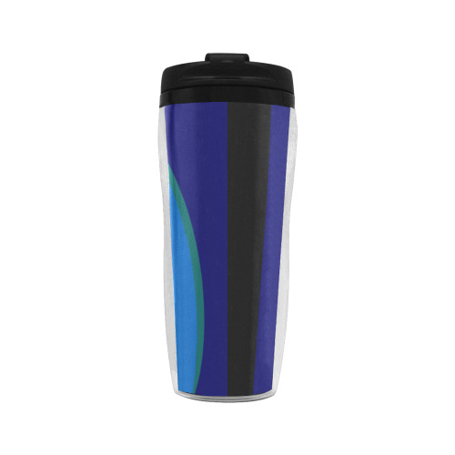 Dimensional Blue Abstract 915 Reusable Coffee Cup (11.8oz)