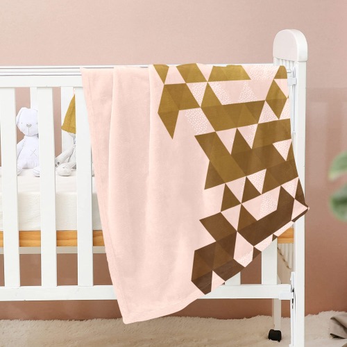 Mosaic of golden triangles Baby Blanket 40"x50"