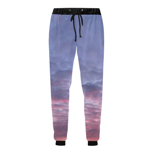 Morning Purple Sunrise Collection Men's All Over Print Sweatpants (Model L11)