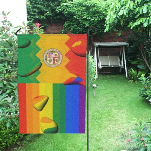 Los Angeles Pride Flag Pop Art by Nico Bielow Garden Flag 12‘’x18‘’(Twin Sides)