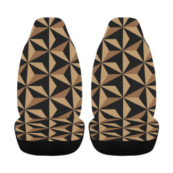 Sacred Geometry brown and black Car Seat Cover Airbag Compatible (Set of 2)