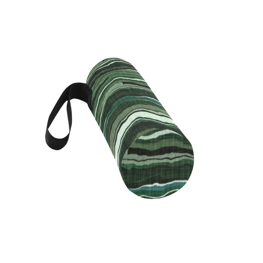 Camo brushstrokes green 3 Neoprene Water Bottle Pouch/Large