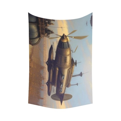 BATTLE OVER LONDON 4 Polyester Peach Skin Wall Tapestry 90"x 60"