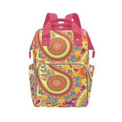 Beautiful Vintage Paisley Multi-Function Diaper Backpack/Diaper Bag (Model 1688)