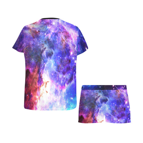 Mystical fantasy deep galaxy space - Interstellar cosmic dust Women's Short Pajama Set